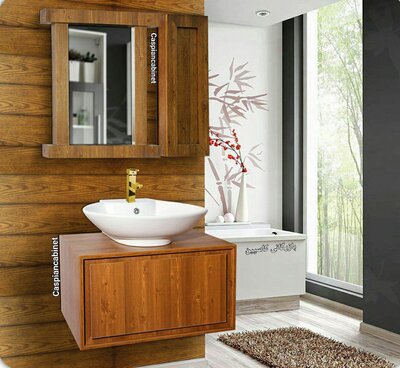 روشویی کابینت دار کاسپین چوب 70 سانت 