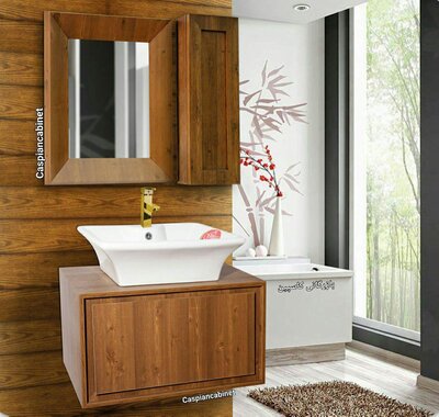 روشویی کابینت دار کاکتوس چوب جدید 70 سانت 