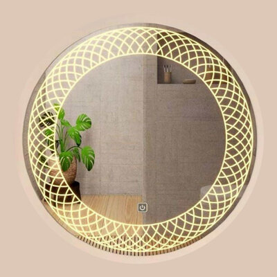 آینه بک لایت سند بلاست مدل D08 سایز قطر 70