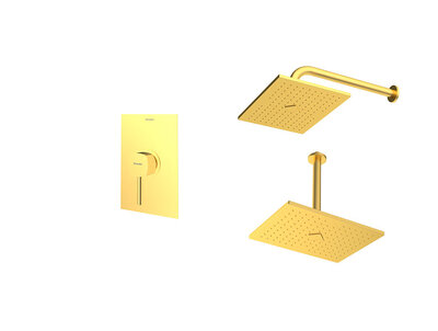شیر و دوش حمام توکار شودر مدل رومر تیپ 1 کروم BRASS