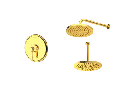 شیر و دوش حمام توکار شودر مدل زیگموند تیپ 1 کروم BRASS