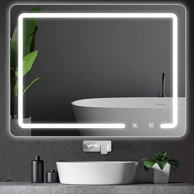 آینه نور دار مستطیل سند بلاست 60x80