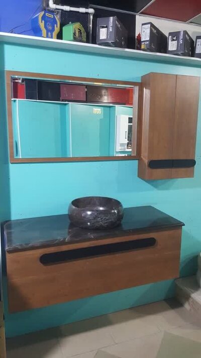 کمد روشویی سنگ طبیعی مدل اسپایدر 120 سانتی متر