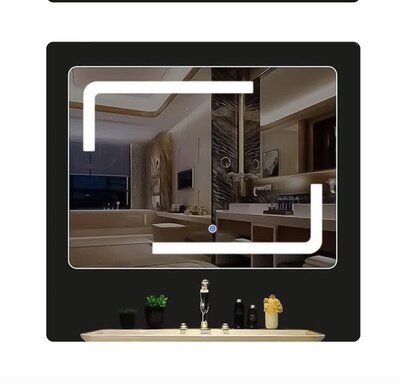 آینه مستطیل 70در50 سند پلاست نور دار