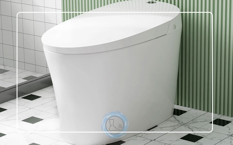 Smart Toilet with Bidet Seat, Foot Sensor, Auto Flush, Heated Seat