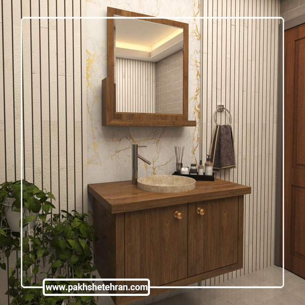 روشویی کابینت دار چوبی