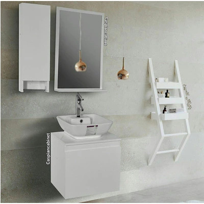 عکس روشویی کابینت دار ساترون مربع دیواری 50 سانت 